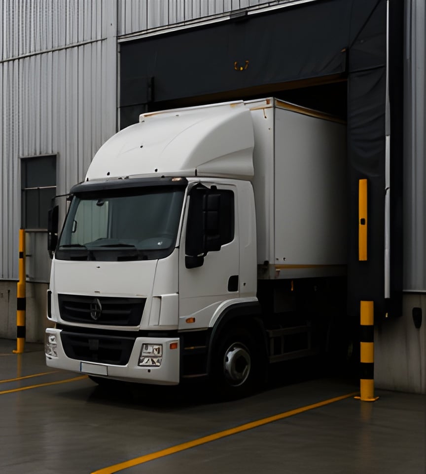 Camion à quai de chargement sécurisé par le système de détection WACS