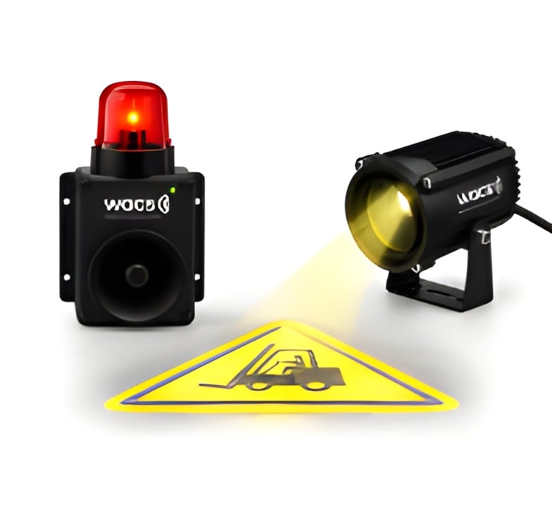 Dispositif d'alerte WACS avec gyrophare rouge et sirène sonore